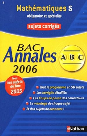 Math matiques Terminales S sujets corrig s 2006 - Dominique Lixi