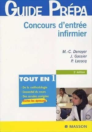 Imagen del vendedor de Concours d'entr?e infirmier - Marie-Christine Denoyer a la venta por Book Hmisphres