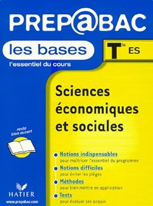 Sciences ?conomiques et sociales Terminales ES - Jean-Claude Drouin