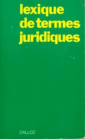 Seller image for Lexique des termes juridiques - Raymond Guillien for sale by Book Hmisphres