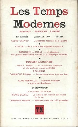 Les temps modernes n?366 - Collectif