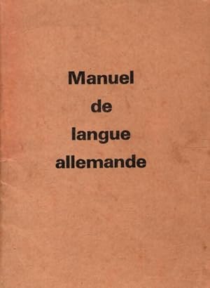Manuel de langue allemande - Inconnu