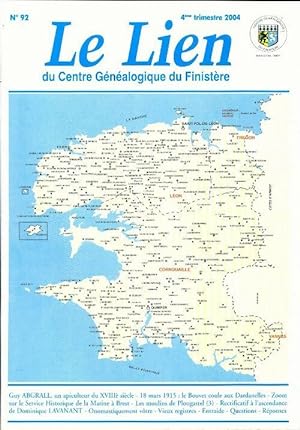 Le lien du centre généalogique Finistère n°92 - Collectif
