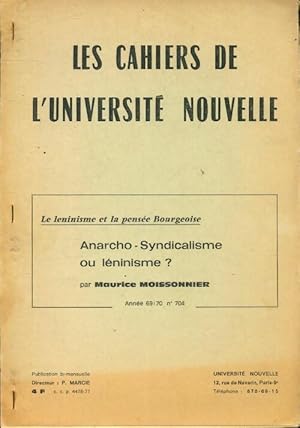 Les cahiers de l'universit  nouvelle n 704 - Maurice Moissonnier
