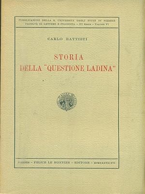 Bild des Verkufers fr Storia della questione ladina zum Verkauf von Librodifaccia