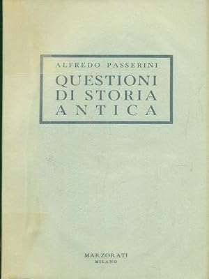 Bild des Verkufers fr Questioni di storia antica. Appendici zum Verkauf von Librodifaccia