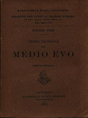 Bild des Verkufers fr Storia generale del Medio Evo zum Verkauf von Librodifaccia