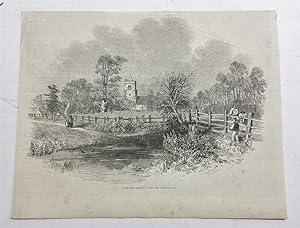 Hatfield Church from the London Road Hertfordshire 1846 Print