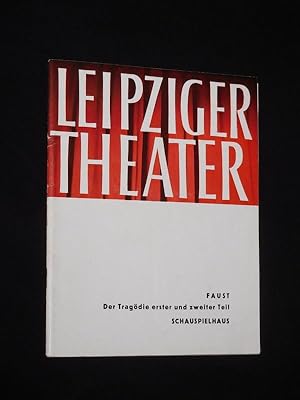 Bild des Verkufers fr Programmheft 3 Stdtische Theater Leipzig, Schauspielhaus 1965/66. FAUST II von Goethe. Bhnenfassung/Insz.: Karl Kayser, Bhnenbild: Heinrich Kilger, Kostme: Eleonore Kleiber. Mit Gnter Grabbert (Faust), Manfred Zetzsche (Mephisto), Marylu Poolman (Helena), Regina Jeske (Margarete), Friedhelm Eberle, Otto Roland, Hans-Joachim Hegewald, Marianne Rudolph, Alfred Schelske zum Verkauf von Fast alles Theater! Antiquariat fr die darstellenden Knste