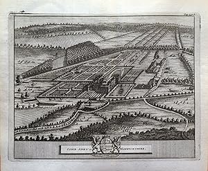 COOMBE ABBEY, RUGBY, WARWICKSHIRE Van Der Aa, Kip original antique print 1727