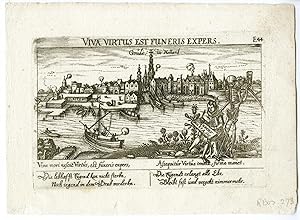Imagen del vendedor de Antique Print-GOUDA-POWER-DEATH-HOURGLASS-Meisner-Kieser-c,1630 a la venta por Pictura Prints, Art & Books