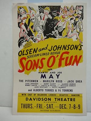 Olsen and Johnson Scream-Lined Review "Sons O Fun" Insert (1944)