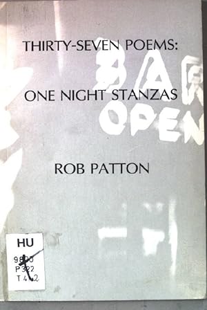 Seller image for Thirty-seven poems: one night stanzas for sale by books4less (Versandantiquariat Petra Gros GmbH & Co. KG)