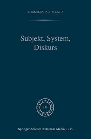 Bild des Verkufers fr Subjekt, System, Diskurs : Edmund Husserls Begriff transzendentaler Subjektivitt in sozialtheoretischen Bezgen zum Verkauf von AHA-BUCH GmbH