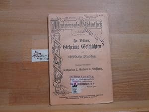 Seller image for Geheime Geschichten und rtselhafte Menschen : Sammlung verborgener od. vergessener Merkwrdigkeiten ; In neuer Ausw. Fnftes Bndchen: Katharina I., Kaiserin von Ruland RUB 3330 for sale by Antiquariat im Kaiserviertel | Wimbauer Buchversand