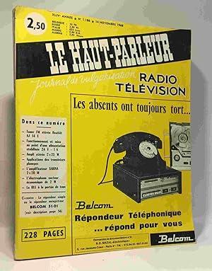 Le haut-parleur journal de vulgarisation radio télévision - 8 numéros: n°1186 + n°1366 + n°1370 +...