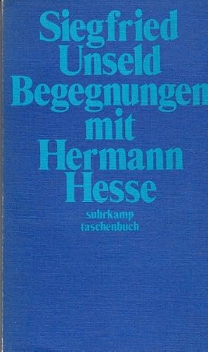 Bild des Verkufers fr Begegnungen mit Hermann Hesse. zum Verkauf von Rheinlandia Verlag