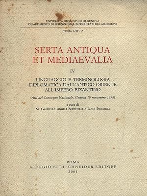 Image du vendeur pour Serta antiqua et mediaevalia IV mis en vente par Miliardi di Parole