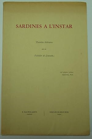 Sardines à l'Instar : Pastiches littéraires par un Escholier de Louvain