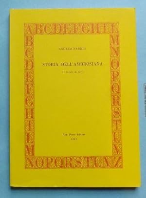 Image du vendeur pour Storia dell'Ambrosiana mis en vente par ACCESSbooks