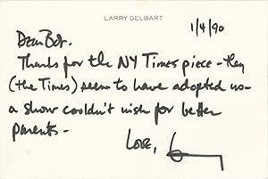 Archive of Scripts and Letters from Larry Gelbart to Robert Parrish (Nine original typescripts in...