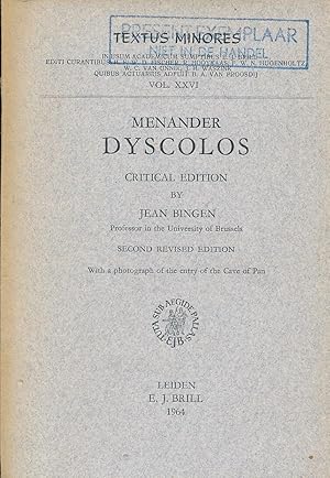 Seller image for Menander Dyscolos for sale by LIBRAIRIE GIL-ARTGIL SARL