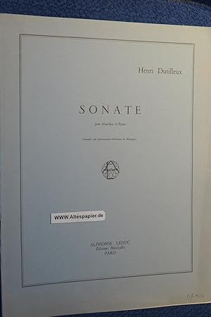 Seller image for Sonate pour hautbois et piano (Musikdruck). for sale by Versandantiquariat Ingo Lutter