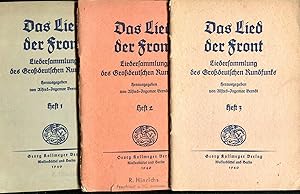 Image du vendeur pour Das Lied der Front - Liedersammlung des Grodeutschen Rundfunks - Hefte 1-3 mis en vente par Versandantiquariat Brigitte Schulz