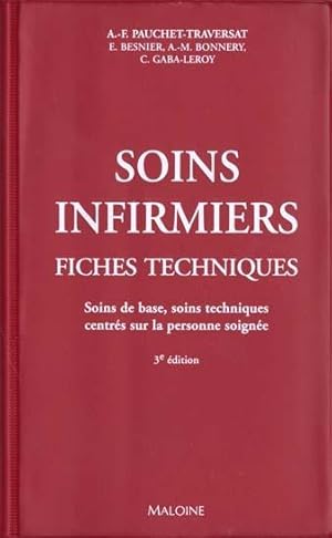 Image du vendeur pour Soins infirmiers, fiches techniques mis en vente par Chapitre.com : livres et presse ancienne