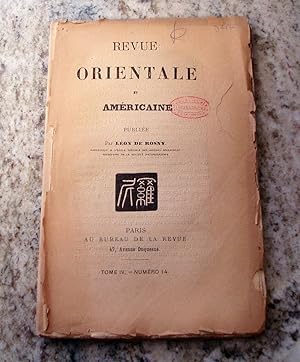 REVUE ORIENTALE ET AMERICAINE. Tome IV. 1880. nº 14