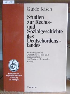 Imagen del vendedor de Studien zur Rechts- und Sozialgeschichte des Deutschordenslandes. a la venta por Versandantiquariat Trffelschwein