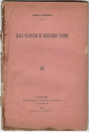 Sulle Filippiche di Alessandro Tassoni.