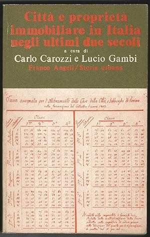 Seller image for Citt e propriet immobiliare in Italia negli ultimi due secoli. for sale by Libreria Antiquaria Palatina