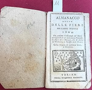 Almanacco detto delle fiere per l'anno bisestile 1804 che contiene il Giornale de' Santi, il leva...