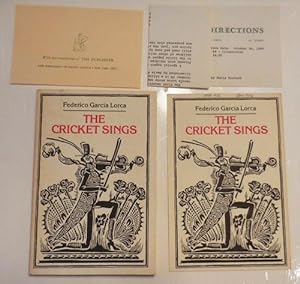 Seller image for The Cricket Sings (Review Copy, Inscribed by Translator) for sale by Derringer Books, Member ABAA