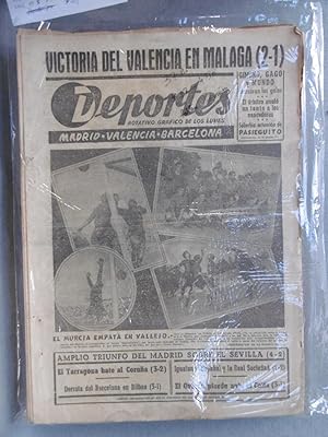 DEPORTES: ROTATIVO GRÁFICO SEMANAL Madrid Valencia Barcelona Años 1949-1950, 37 números.