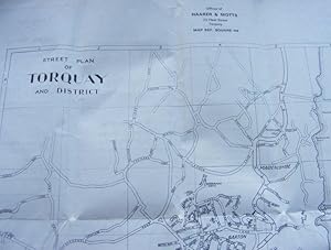 A Street Map of Torquay, Devon including small street map of Paignton