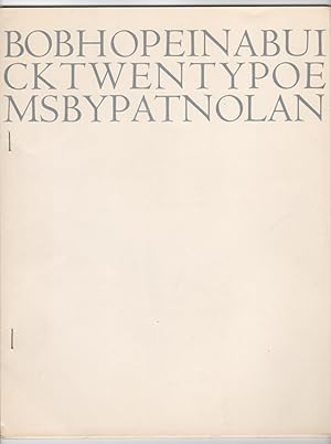 Bild des Verkufers fr Blue Suede Shoes 5 (V; 1971) - Bob Hope in a Buick : Twenty Poems by Pat Nolan (regular edition) zum Verkauf von Philip Smith, Bookseller