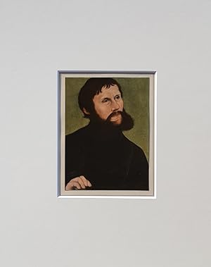 Lucas Cranach : Luther als Junker Georg. - (Farbendruck / 1918)