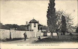 Ansichtskarte / Postkarte Verneuil-sur-Seine Yvelines, Maison de Jean Léry et Rue de Bazincourt