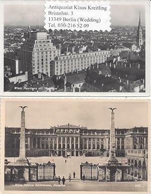 Wien. 2 verschiedene alte Orig.- Ansichtspostkarten