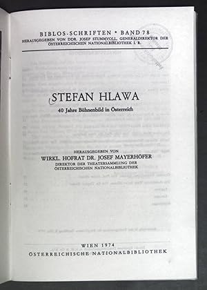 Imagen del vendedor de Stefan Hlawa - 40 Jahre Bhnenbild in sterreich. Biblos-Schriften: Band 78. a la venta por books4less (Versandantiquariat Petra Gros GmbH & Co. KG)