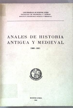 Imagen del vendedor de Anales de historia Antigua y Medieval 1980-1981. Universidad Buenos Aires, filosofia y letras volumen 21-22. a la venta por books4less (Versandantiquariat Petra Gros GmbH & Co. KG)