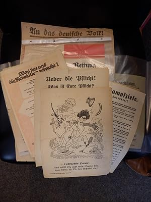 original Flugblätter aus der Zeit nach 1918 - Anfang Weimarer Republik ein Konvolut von 10 Stück