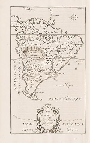 Imagen del vendedor de Tabula qua Hydrophylacium Andium Exhibetur, quo Universa America Australis Innumeris Fluviis Lacubusque Irrigatur. a la venta por Inanna Rare Books Ltd.