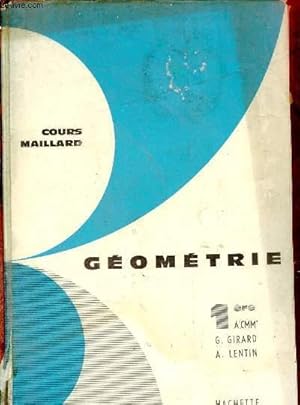 Seller image for Gomtrie 1e A'CMM' - Programme du 2 mai 1961 - Collection cours de mathmatiques. for sale by Le-Livre