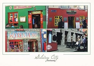 Wooden Heart Wood Craft Toy Shop Riordans Galway Ireland Postcard