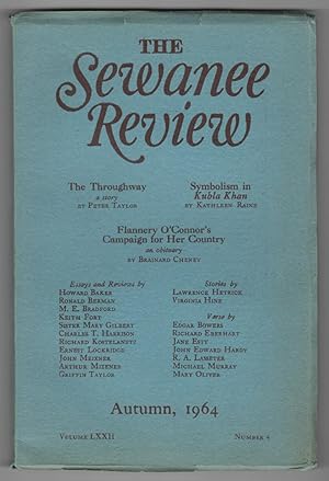 Seller image for The Sewanee Review, Volume 72, Number 4 (LXXII; Autumn 1964) for sale by Philip Smith, Bookseller