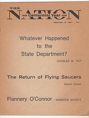 Imagen del vendedor de The Nation, Volume 201, Number 7 (September 13, 1965) a la venta por Philip Smith, Bookseller