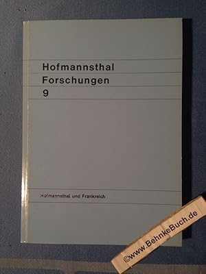 Bild des Verkufers fr Hofmannsthal-Forschungen; Teil: Bd. 9. Hofmannsthal und Frankreich. zum Verkauf von Antiquariat BehnkeBuch